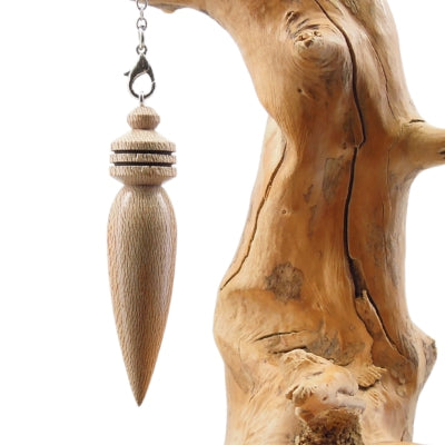 Pendule artisanal de radiesthésie en platane