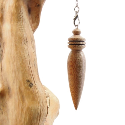Pendule artisanal de radiesthésie en platane