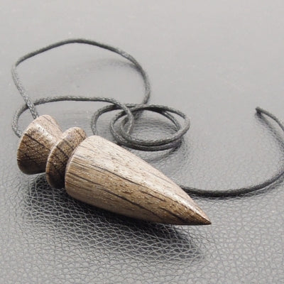 Pendule artisanal de radiesthésie en morta cordon collé