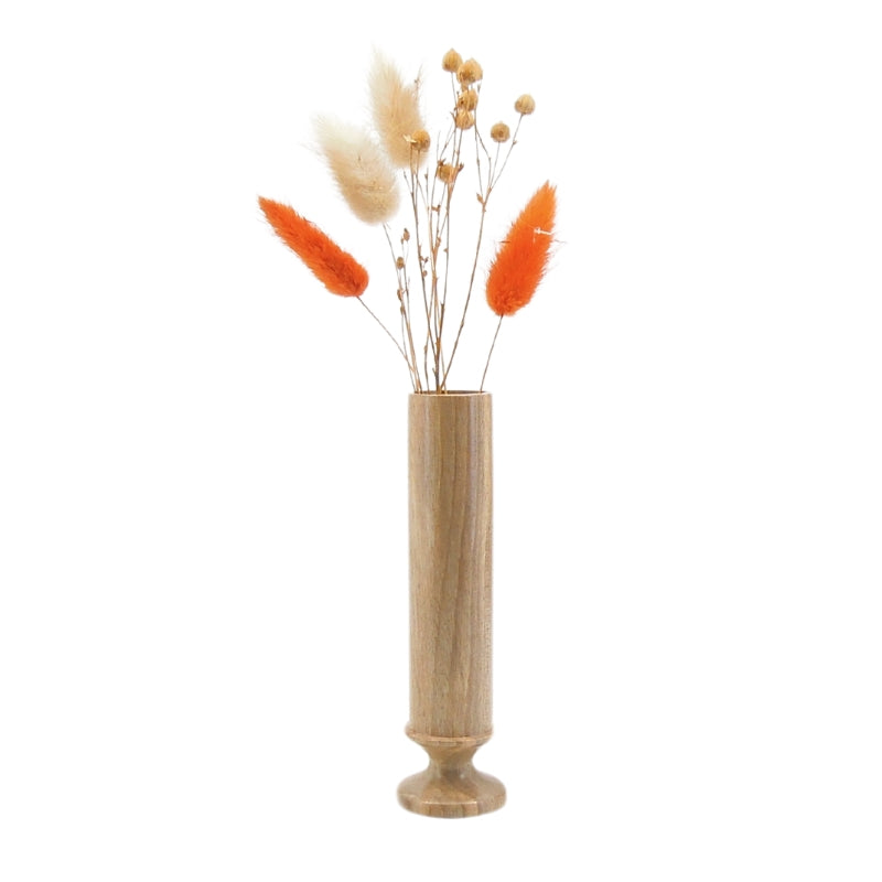 soliflore en bois de noyer.