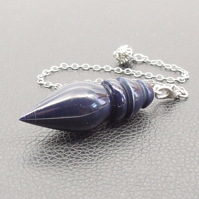 Pendule divinatoire galalithe bleue