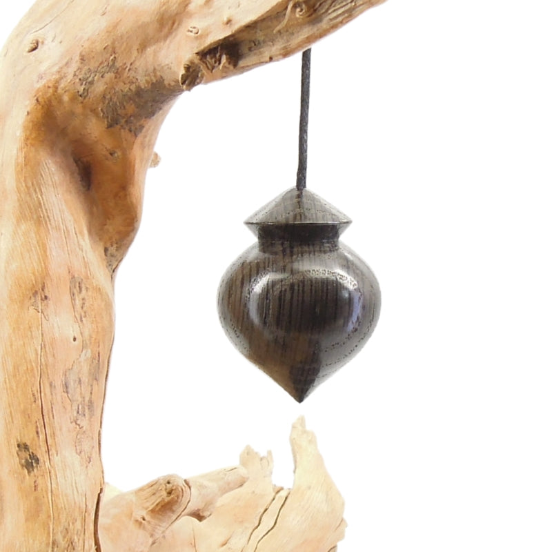 Pendule artisanal de radiesthésie en morta avec cordon collé