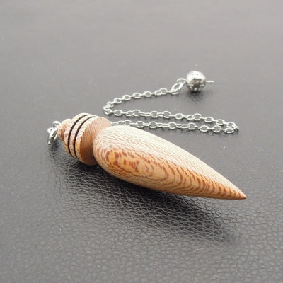 Pendule artisanal de radiesthésie en platane