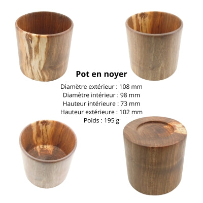 Pot à crayon en bois de noyer. Adrien