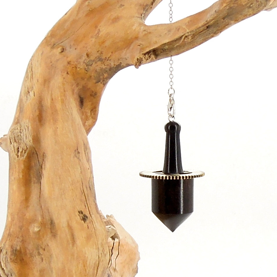 Pendule engrenage ébène