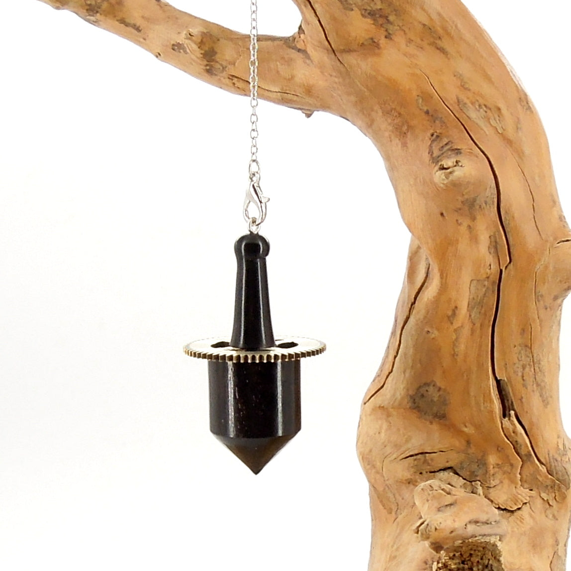 Pendule engrenage ébène