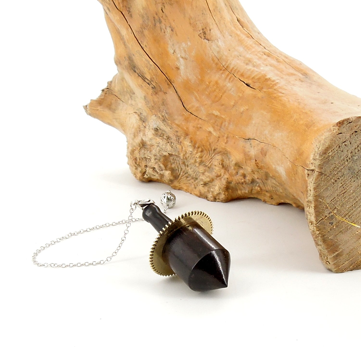 Pendule engrenage ébène