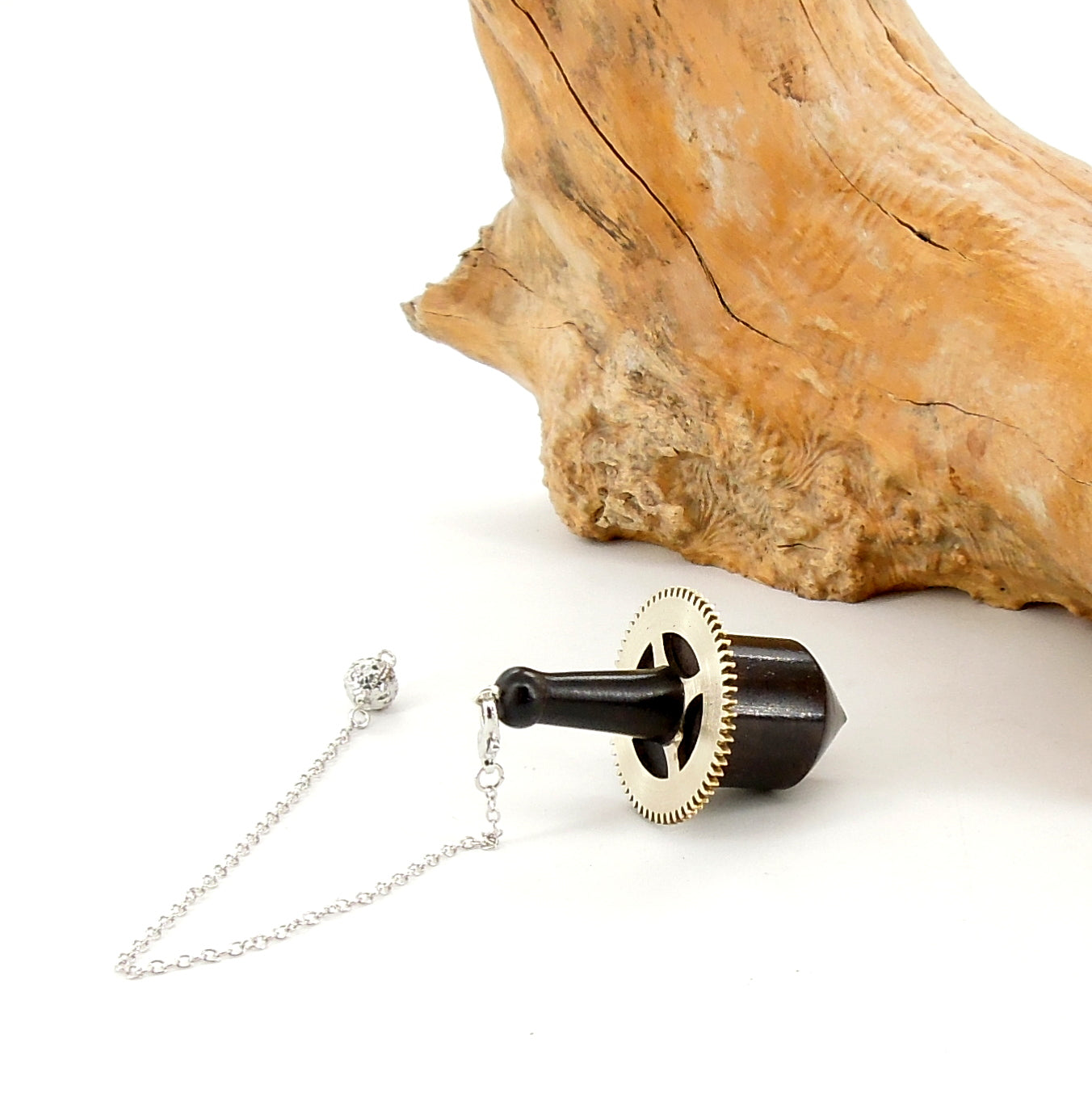 Pendule engrenage ébène