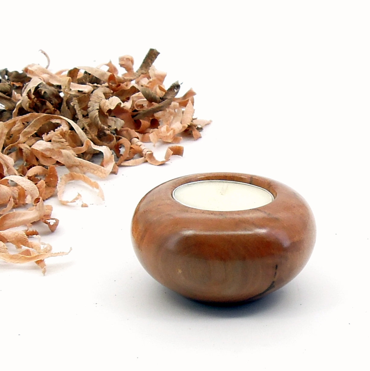 Bougeoir bois de pommier de Bourgogne.