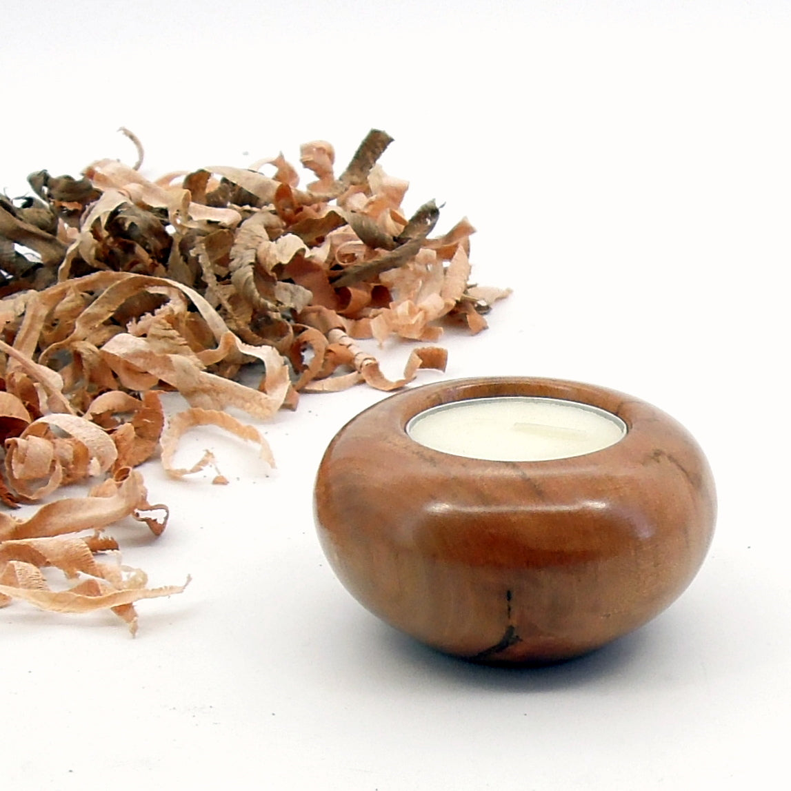 Bougeoir bois de pommier de Bourgogne.