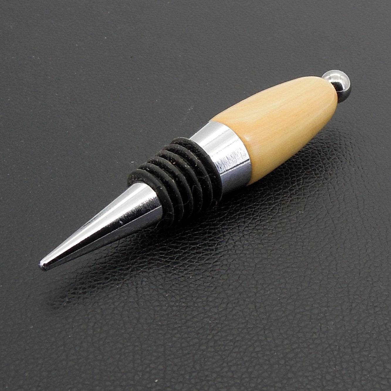 Bouchon bois de buis sur monture inox