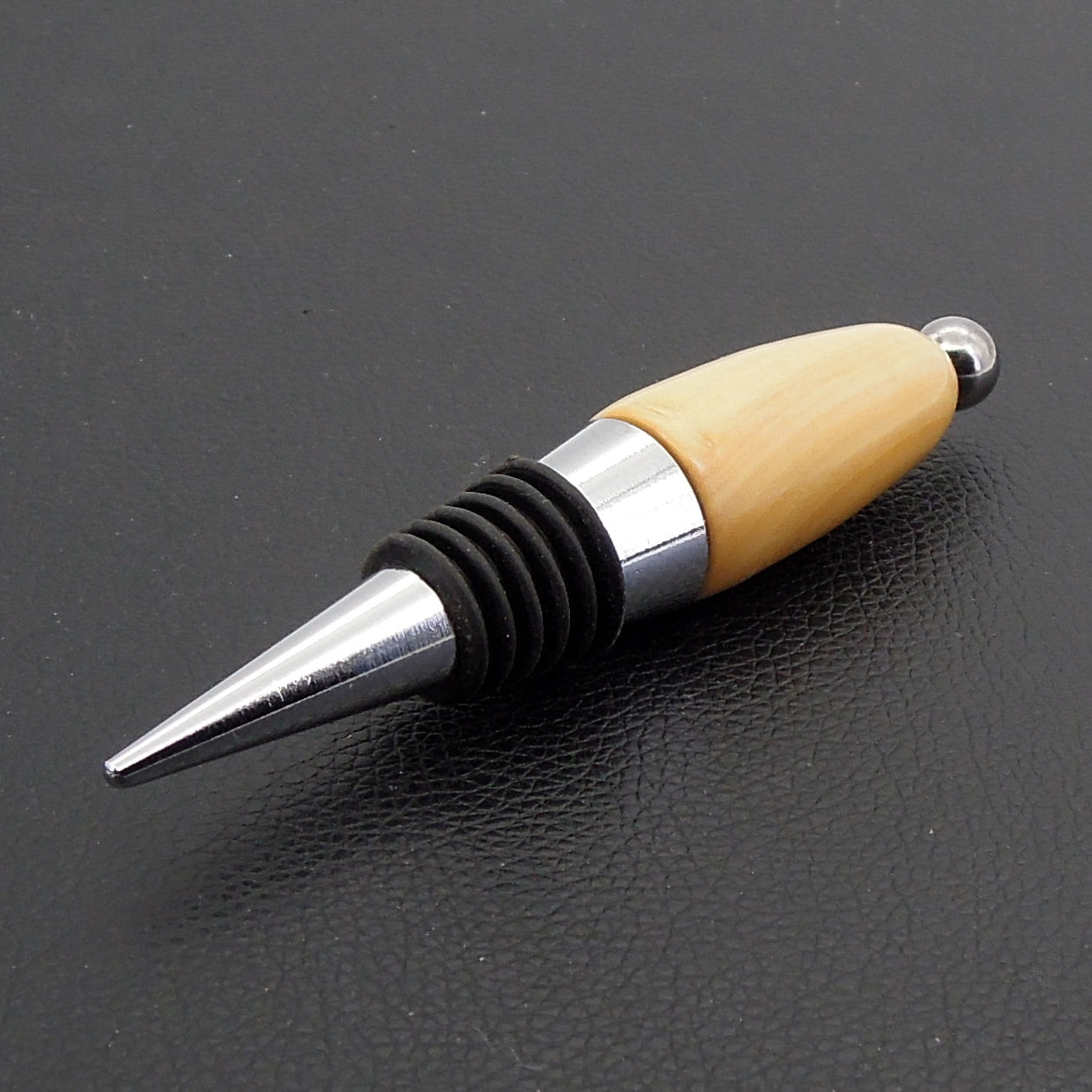 Bouchon bois de buis sur monture inox