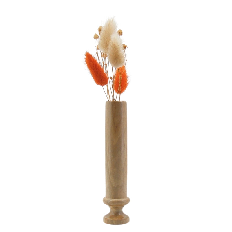 Soliflore en bois de noyer.