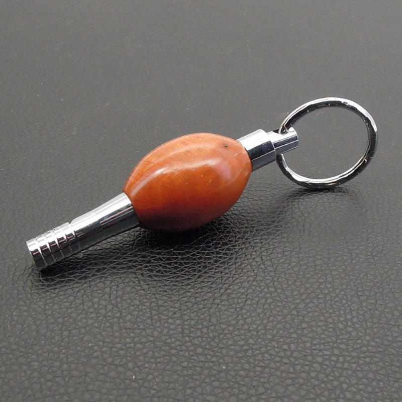Porte clefs sifflet racine de bruyère.