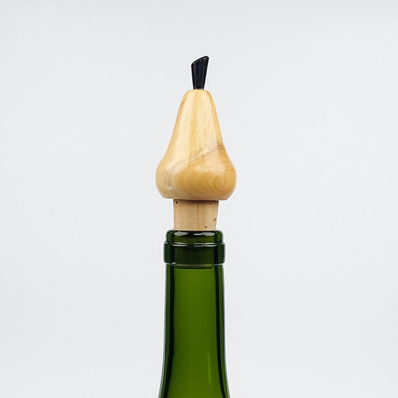 Bouchon en forme de poire, buis et ébène
