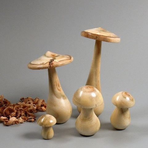 Champignons tournés en bois... d’affouage. #2