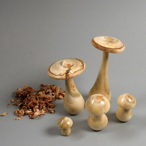 Champignons tournés en bois... d’affouage. #2