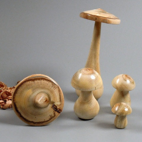 Champignons tournés en bois... d’affouage. #2