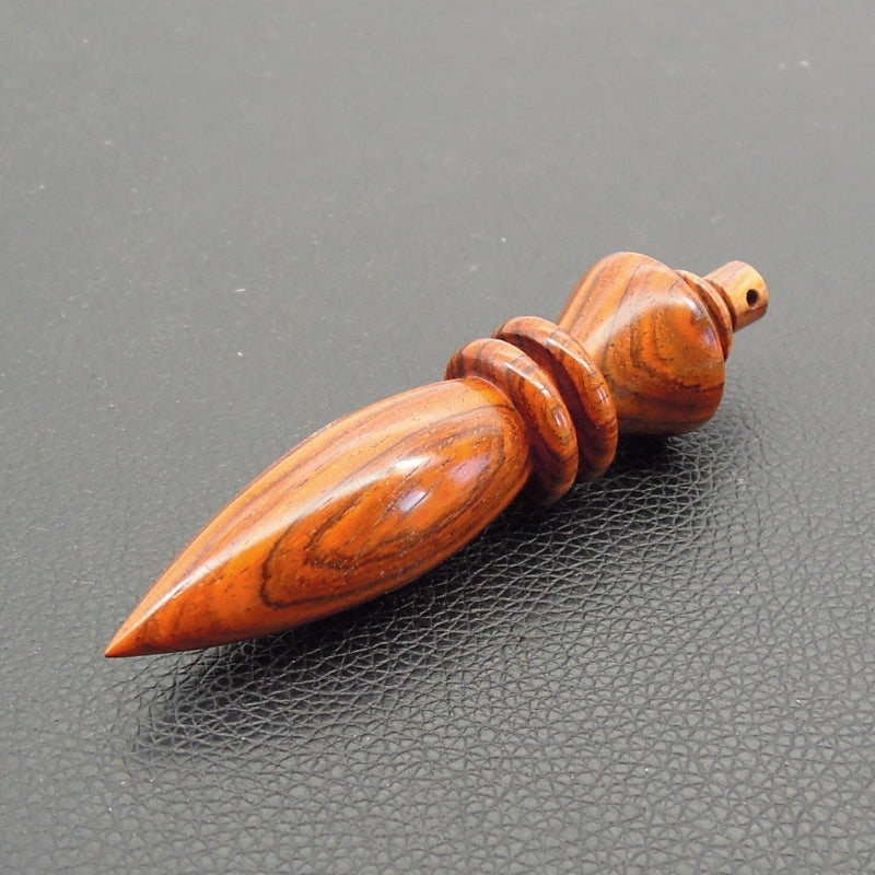 Pendule artisanal divinatoire en cocobolo avec oeilleton