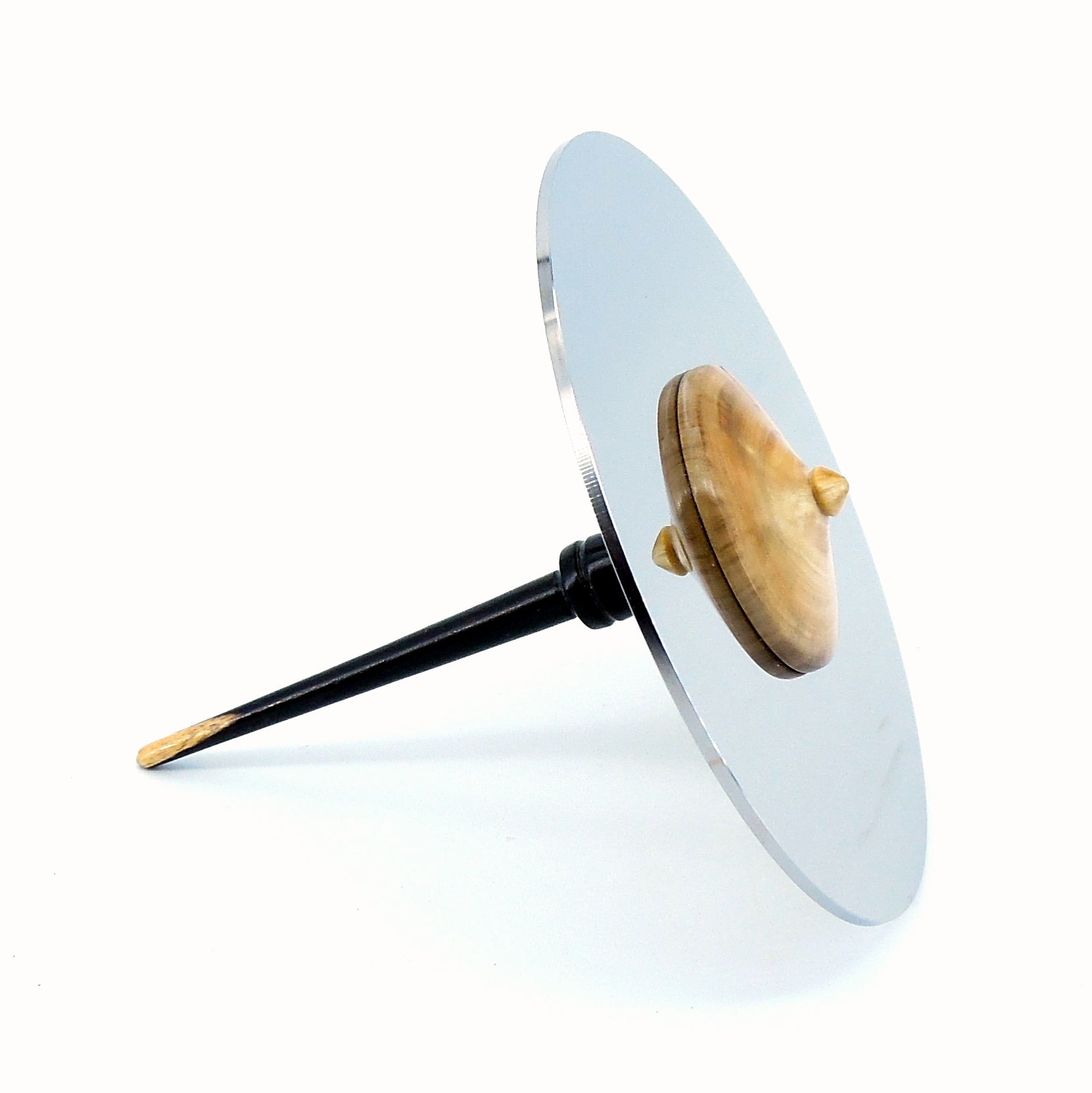 Toupie DD en bois de buis de Bourgogne et de cocobolo.