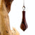 Pendule artisanal de radiesthésie en bois exotique avec chainette.