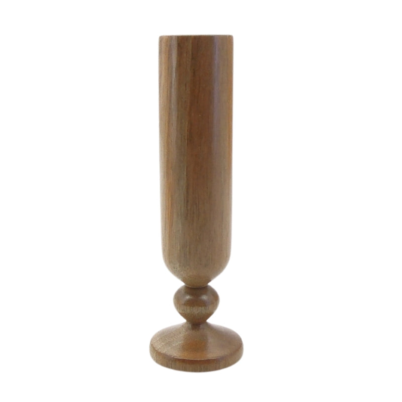 Petit soliflore en bois de noyer.