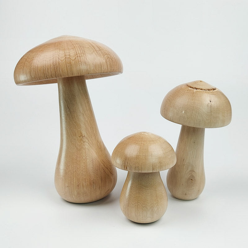 Trio de champignons en bois de charme