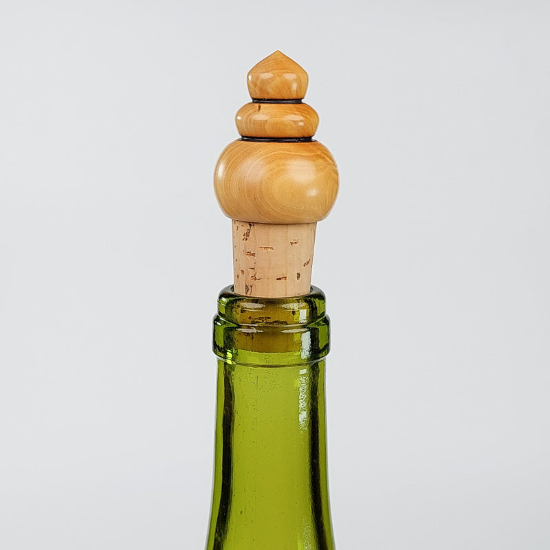 Bouchons liège et tête bois naturel Caboche pour bouteilles en verre