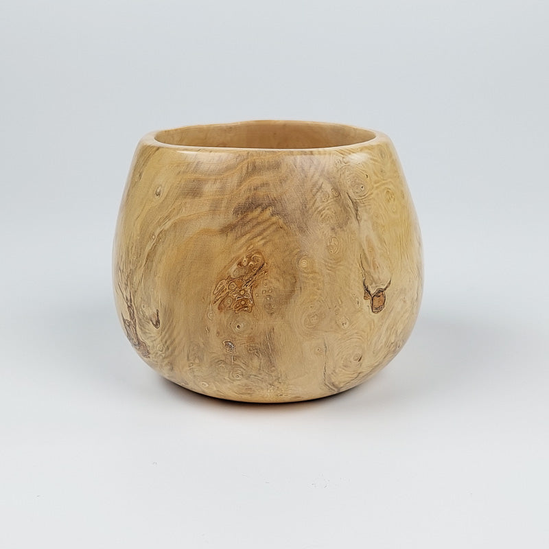 Pot en bois de buis avec loupe